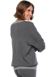 Cashmere & Cotton ladies cashmere cotton stormie black grey marl m